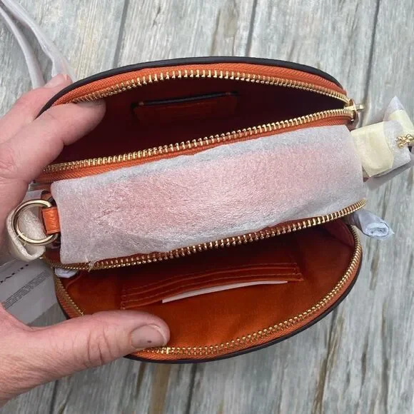 Canteen Crossbody Bag With Halloween Pumpkin Jack-o’-lantern Print Purse - Picture 4 of 8